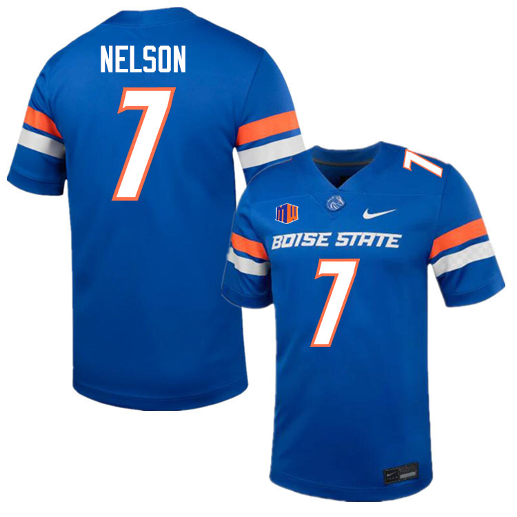 Malachi Nelson Jersey, Boise State Broncos #7 Malachi Nelson Football Jersey College Uniforms-Blue